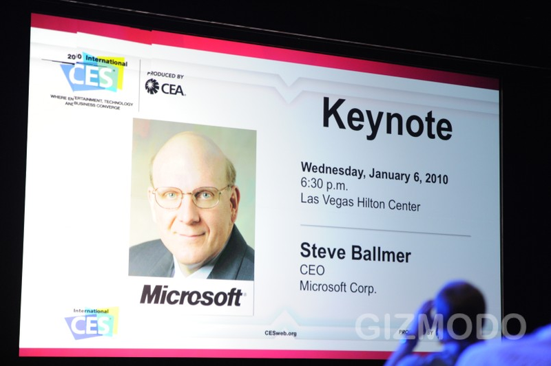 Illustration for article titled Steve Ballmer's Microsoft CES Keynote: Everything He's Going to Say (LIVE)